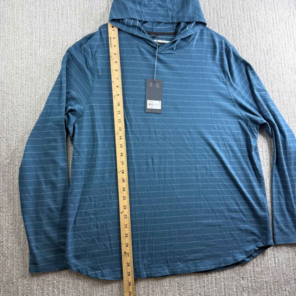 VRST Essential Hoodie Mens Size XL Teal Twilight Feeder Stripe MAX241121S - Picture 5 of 6
